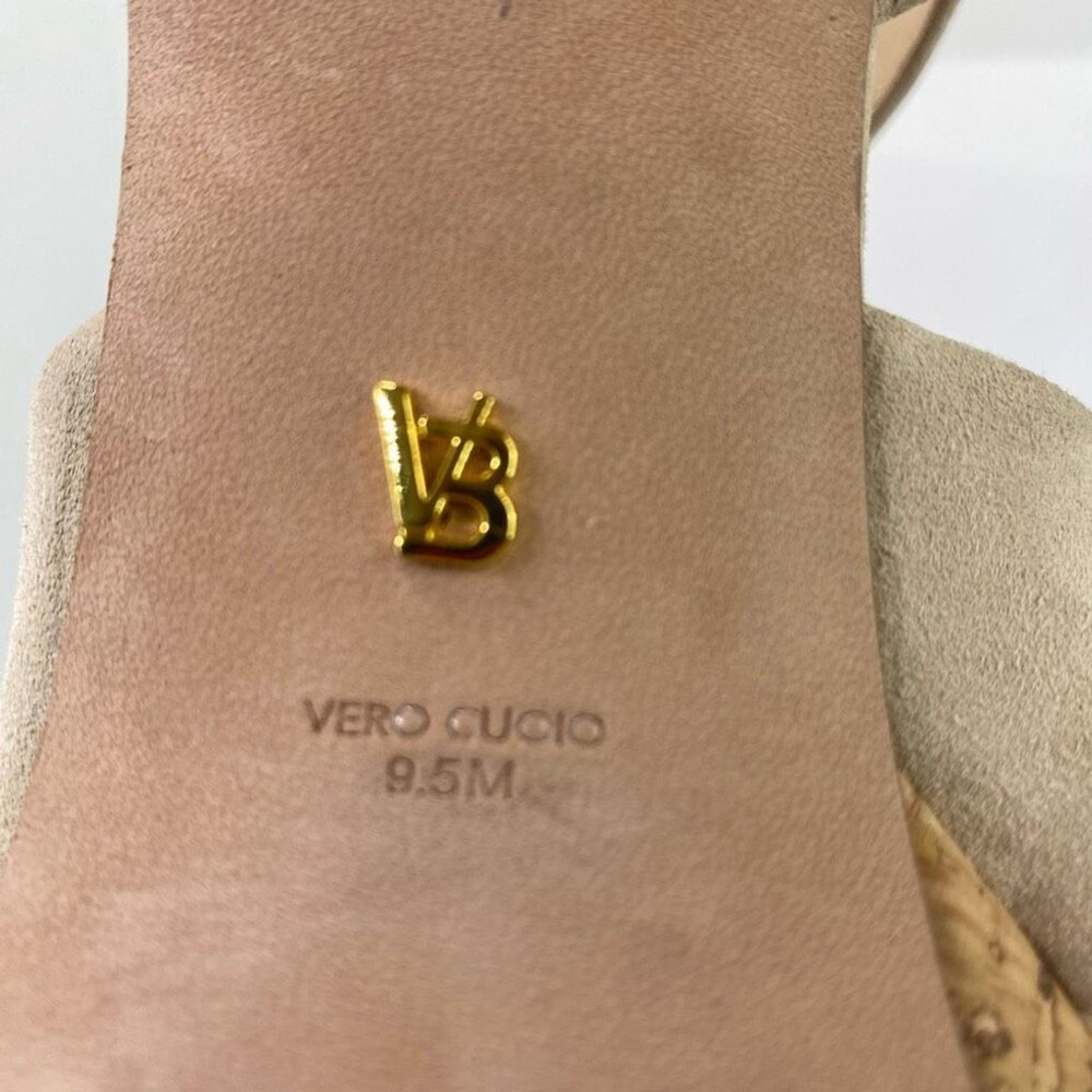Veronica Beard 'Lucille' Suede Platform Heel Sandals, Cream Ecru Strappy Women’s - Picture 12 of 14